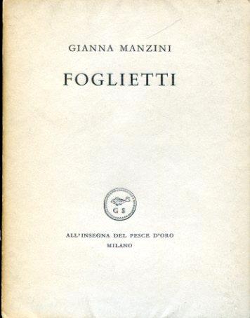 Foglietti - Gianna Manzini - copertina