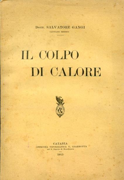 Il colpo di calore - Salvatore Gangi - copertina