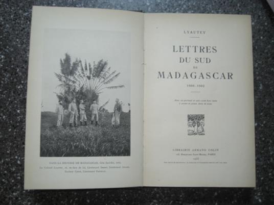 Lettres du Sud de Madagascar 1900 - 1902 - Hubert Lyautey - copertina