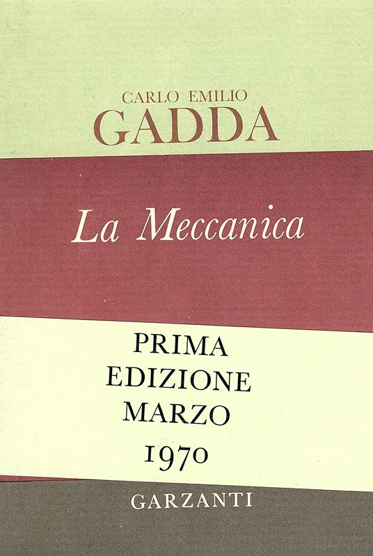La Meccanica - Carlo Emilio Gadda - copertina