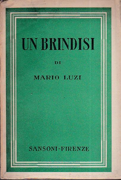 Un brindisi - Mario Luzi - copertina