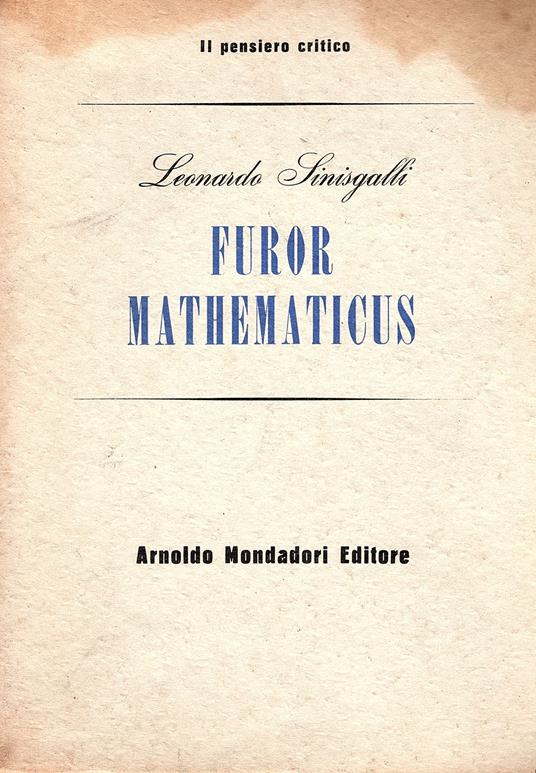 Furor Mathematicus - Leonardo Sinisgalli - copertina