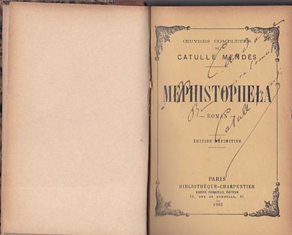 Méphistophéla. Roman contemporain. Édition définitive - Catulle Mendès - copertina