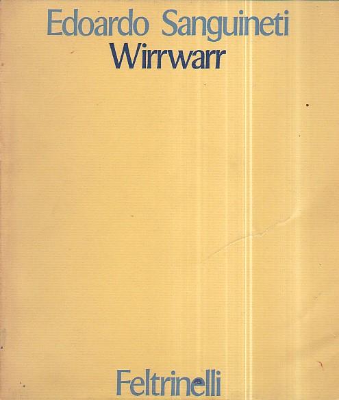 Wirrwarr - Edoardo Sanguineti - copertina