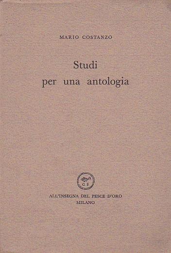 Studi per una antologia - Mario Costanzo - copertina
