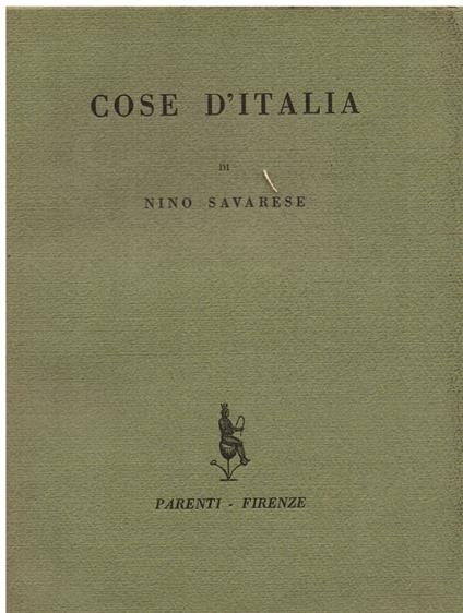 Cose d' Italia - Nino Savarese - copertina