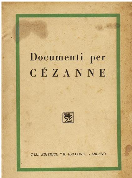 Documenti per Cézanne - copertina