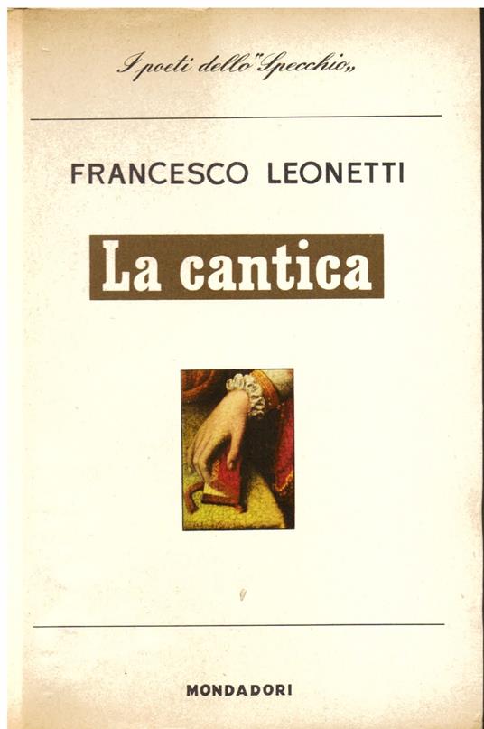 La cantica - Francesco Leonetti - copertina
