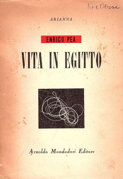 Vita in Egitto - Enrico Pea - copertina