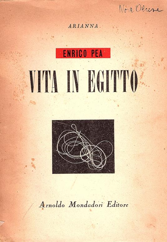Vita in Egitto - Enrico Pea - copertina