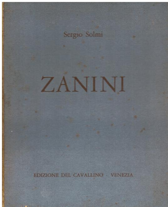 Gigiotti Zanini - Sergio Solmi - copertina