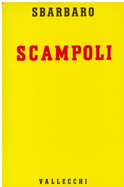 Scampoli - Camillo Sbarbaro - copertina