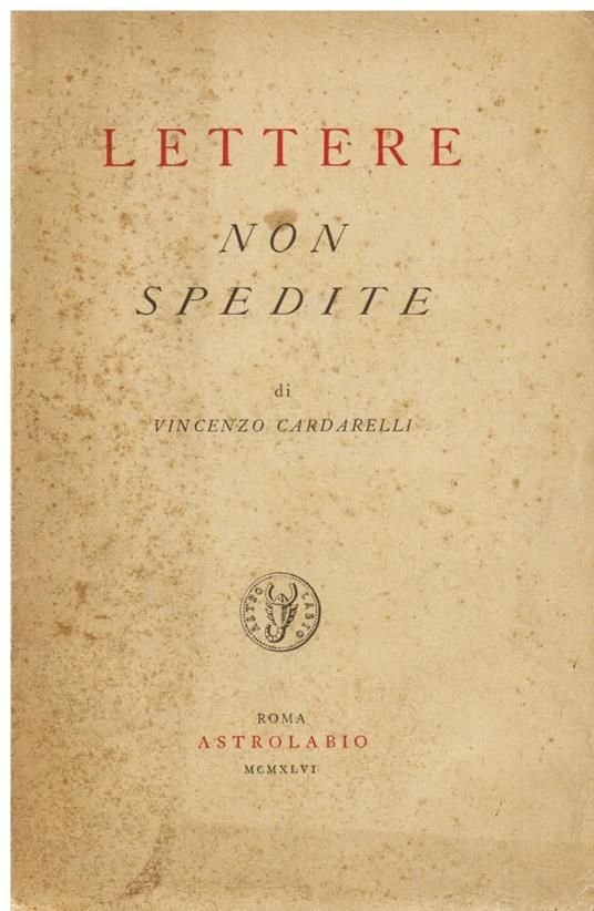 Lettere non spedite - Vincenzo Cardarelli - copertina