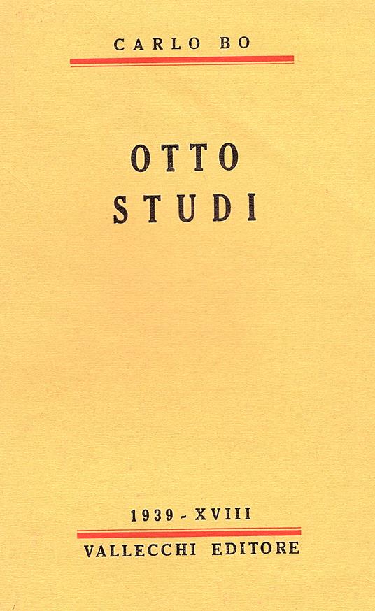 Otto studi - Carlo Bo - copertina