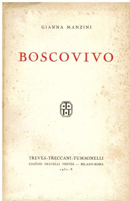 Boscovivo. Secondo migliaio - Gianna Manzini - copertina