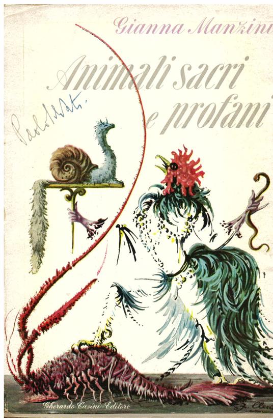 Animali sacri e profani - Gianna Manzini - copertina