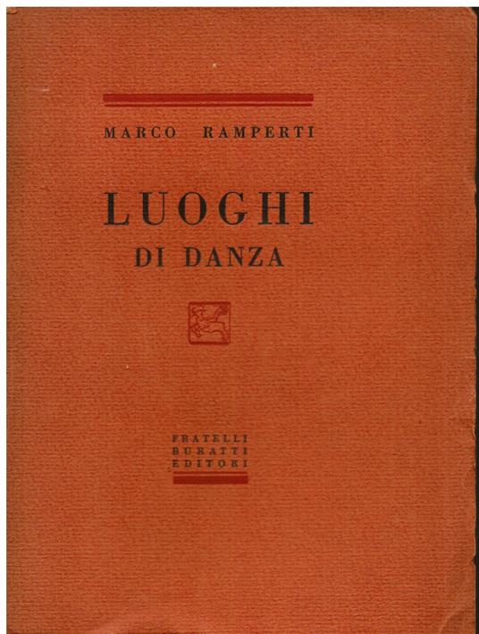 Luoghi di danza - Marco Ramperti - copertina