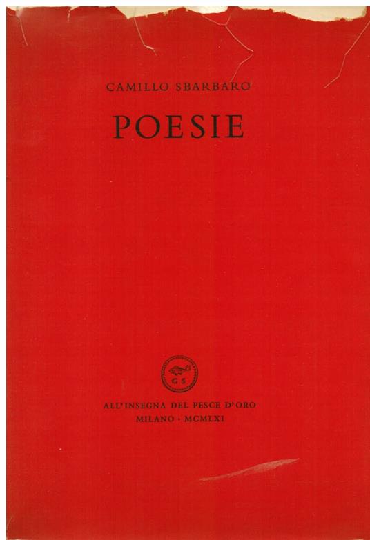 Poesie - Camillo Sbarbaro - copertina