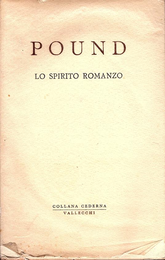 Lo spirito romanzo - Ezra Pound - copertina