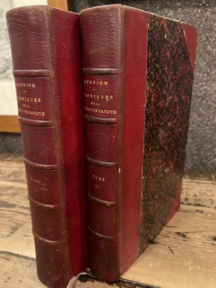 Gestez et Croniques de la Maison de Savoye publiées d' après le manuscrit unique de la Bibliothèque Nationale de Turin et enrichie d' un glossaire per Frédéric - Emmanuel Bollati. Avec des Fac - simile en chromolithographie et à l' eaux - forte - copertina