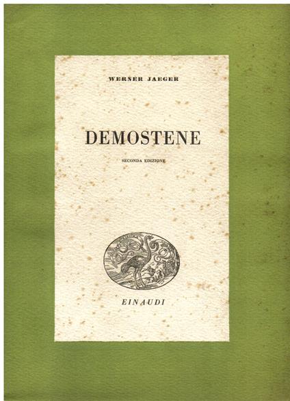 Demostene - Werner Jaeger - copertina