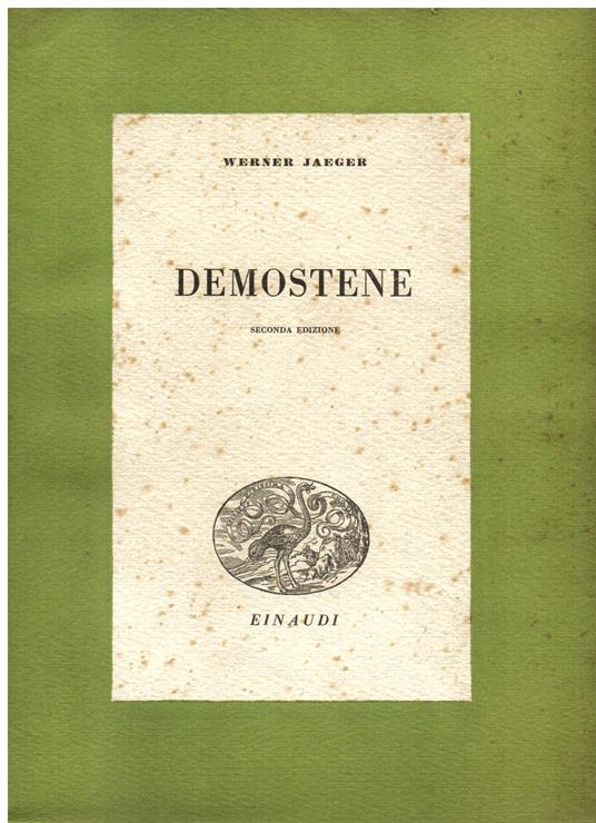 Demostene - Werner Jaeger - copertina