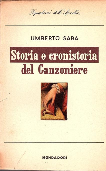 Storia e cronistoria del Canzoniere - Umberto Saba - copertina