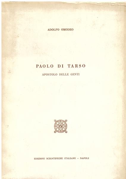 Paolo di Tarso apostolo delle genti - Adolfo Omodeo - copertina