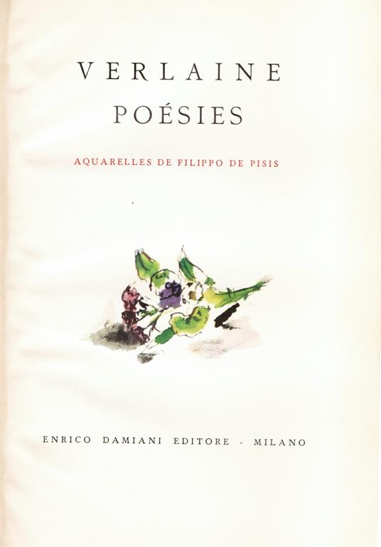 Poésies Aquarelles - Paul Verlaine - copertina