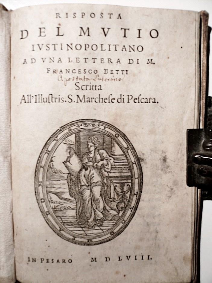 Risposta ad una lettera di M. Francesco Betti scritta all'illustriss. S. Marchese di Pescara