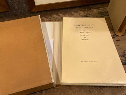 Poemetti e Canti Carnascialeschi del Magnifico Lorenzo de' Medici - Lorenzo de' Medici - copertina