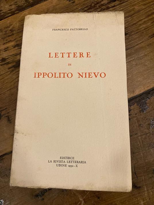 Lettere di Ippolito Nievo - Ippolito Nievo - copertina