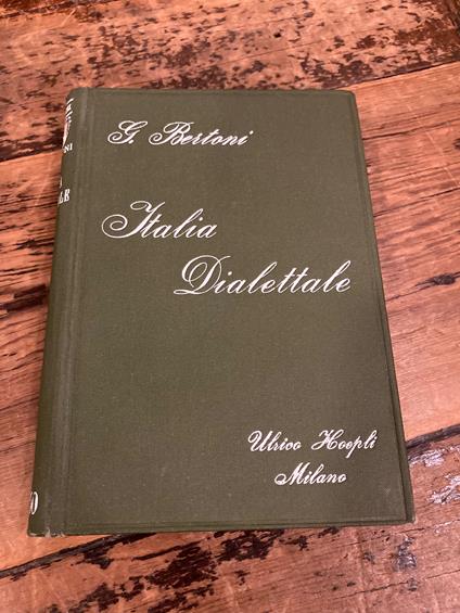 Italia dialettale - Giulio Bertoni - copertina