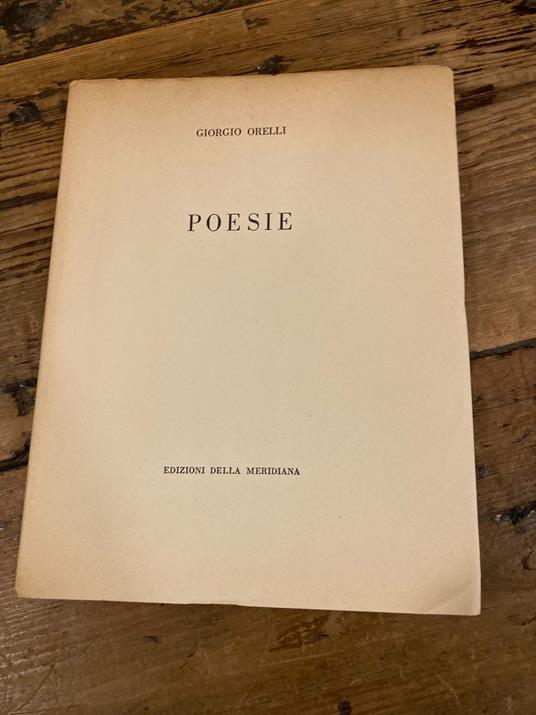 Poesie - Giorgio Orelli - copertina