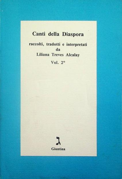 Canti della diaspora - Liliana Treves Alcalay - copertina