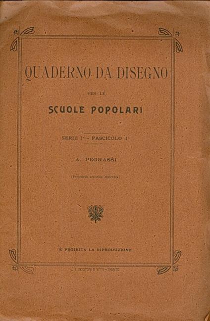 Quaderno da disegno per le scuole popolari - copertina