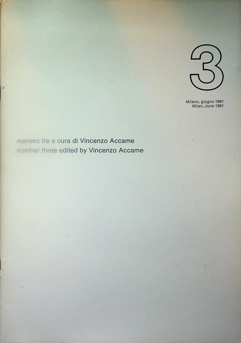 Numero tre - Vincenzo Accame - copertina