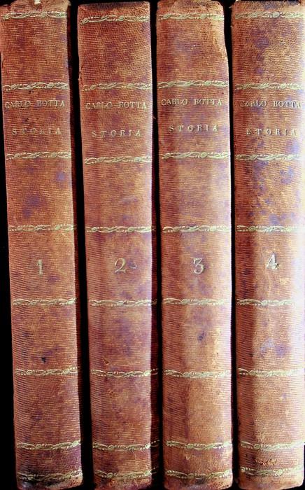 Storia della guerra dell'Independenza degli Stati Uniti d'America scritta da Carlo Botta. Tomo primo [-quarto]. Terza edizione con alcune correzioni dell'autore - Carlo Botta - copertina