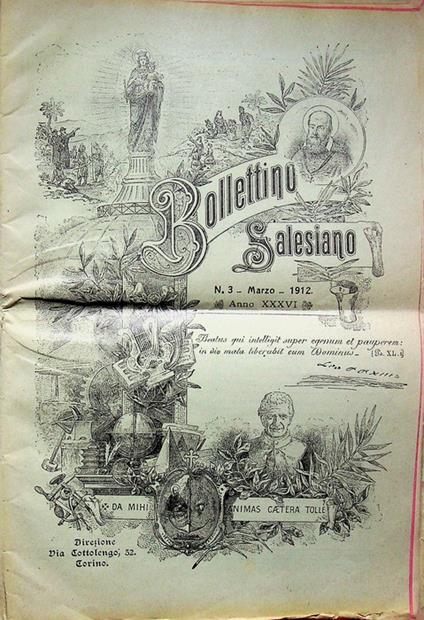 Bollettino salesiano: A. XXXVI: N.3 - Marzo - 1912 - copertina