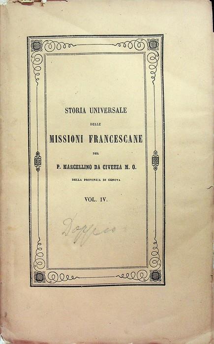 Storia universale delle missioni francescane: 4: Dall'anno 1355 al 1453 - copertina