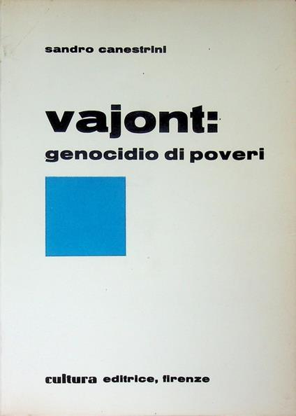 Vajont: genocidio di poveri - Sandro Canestrini - copertina