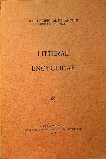 Litterae encyclicae - copertina