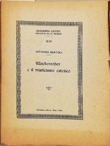 Wackenroder e il misticismo estetico