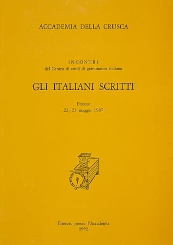 Gli italiani scritti - copertina