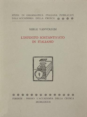 L' infinito sostantivato in italiano - copertina