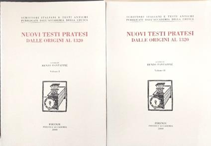 Nuovi testi pratesi. Dalle origini al 1320 - copertina
