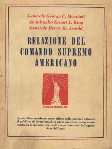 Relazione del Comando Supremo Americano - copertina