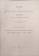 Contributi alla storia dell'arte dedalica nella Magna Grecia e nella Sicilia
