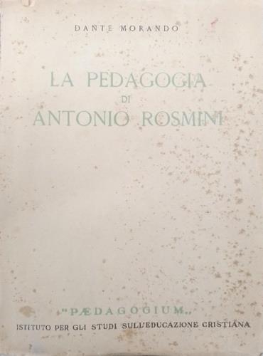 La pedagogia di Antonio Rosmini - copertina