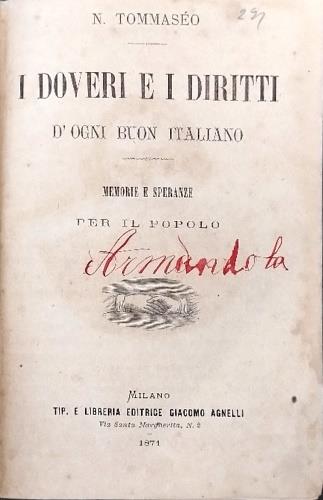 I doveri e i diritti d' ogni buon italiano - copertina